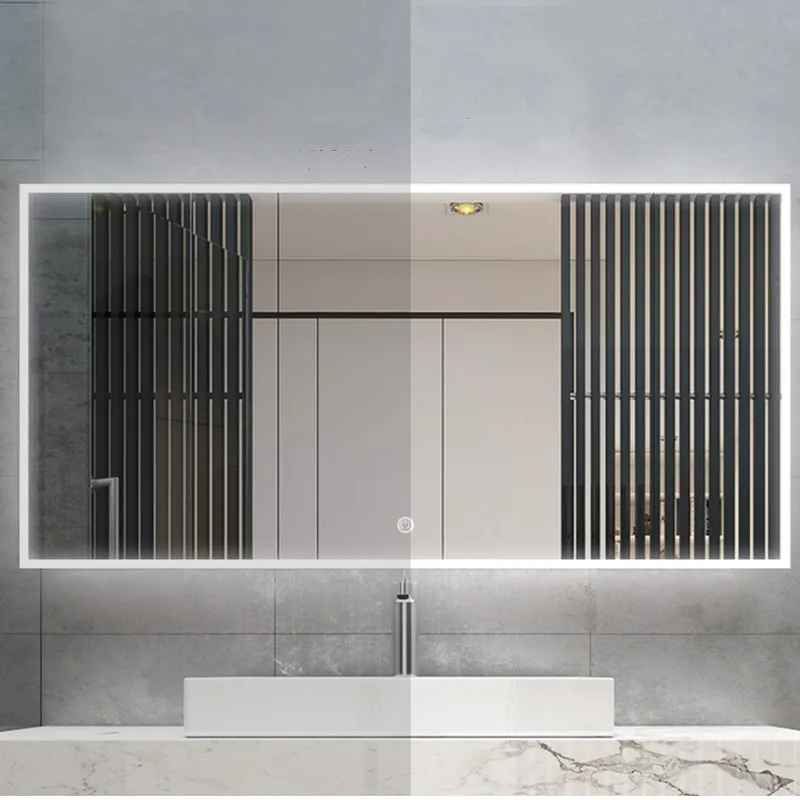 Smart Mirror Home and Hotel Custom Touch Screen Anti-fog Backlight Led Light Bathroom Mirror