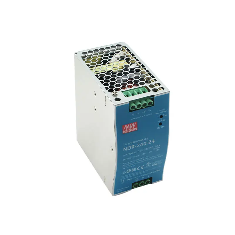 Прямая продажа с фабрики бренд MEAN WELL представляет NRD-240-24 240W 24V 10A Din рейка крепление преобразователь переменного тока в постоянный Регулируемый источник питания постоянного тока