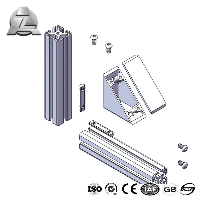 Aluminum 20 30 40 45 series tslot t slot profile accessories 2 hole steel m4 m5 m6 m8 m10 roll in t nut tnut with spring ball
