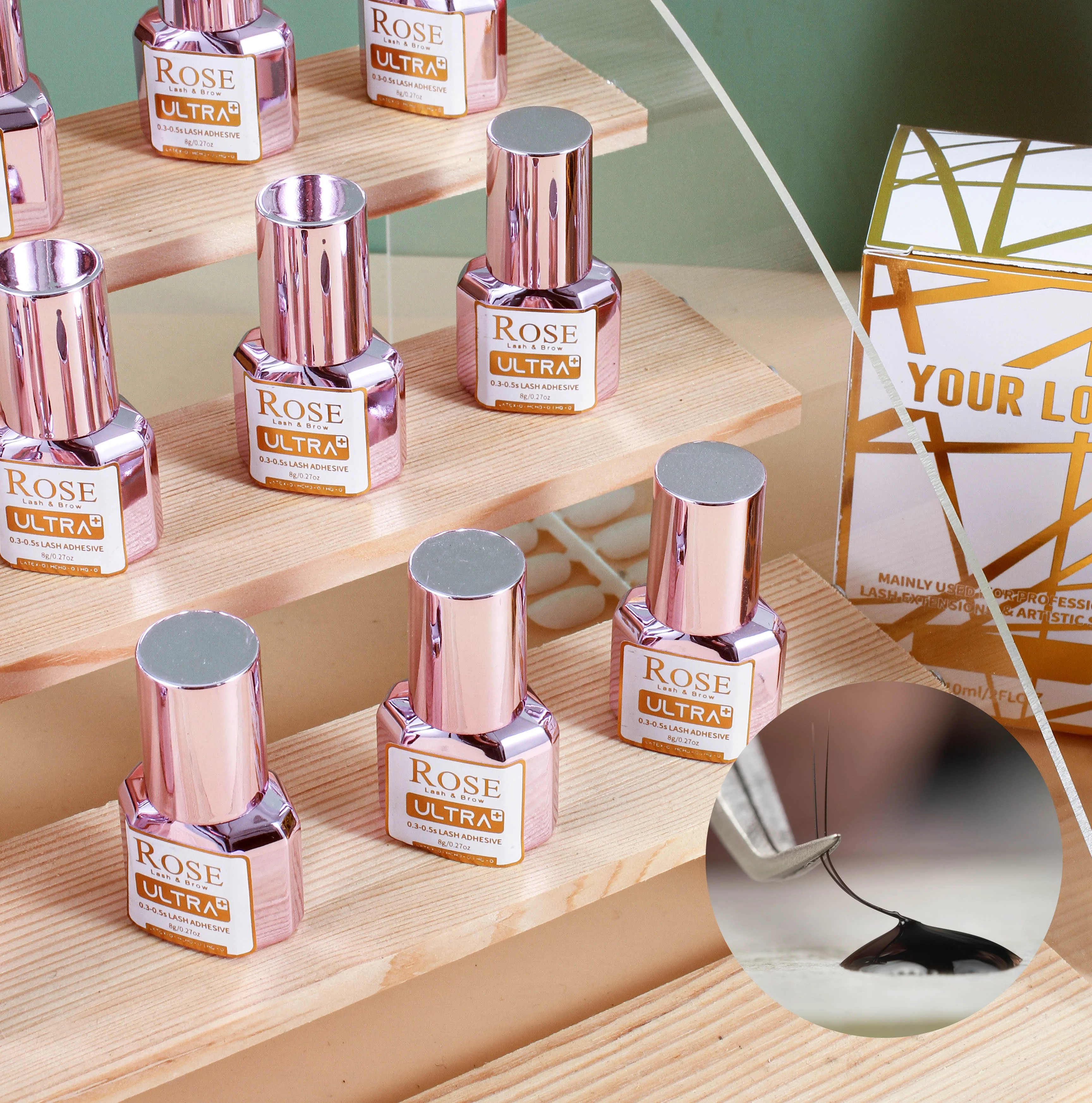 strong hold hypoallergenic private label eyelash lamination extension glue vendor korea wholesale sensitive high humidity