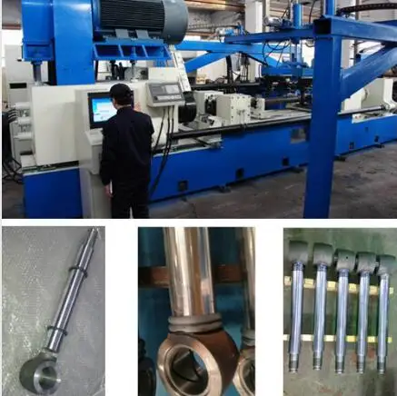 Hydraulic cylinder piston rod friction welding machine