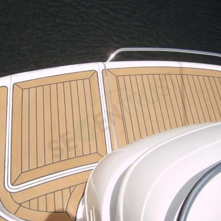 Vinyl Wood Effect Waterproof Boat Decking Flooring Complete Kit 1.8mx3m