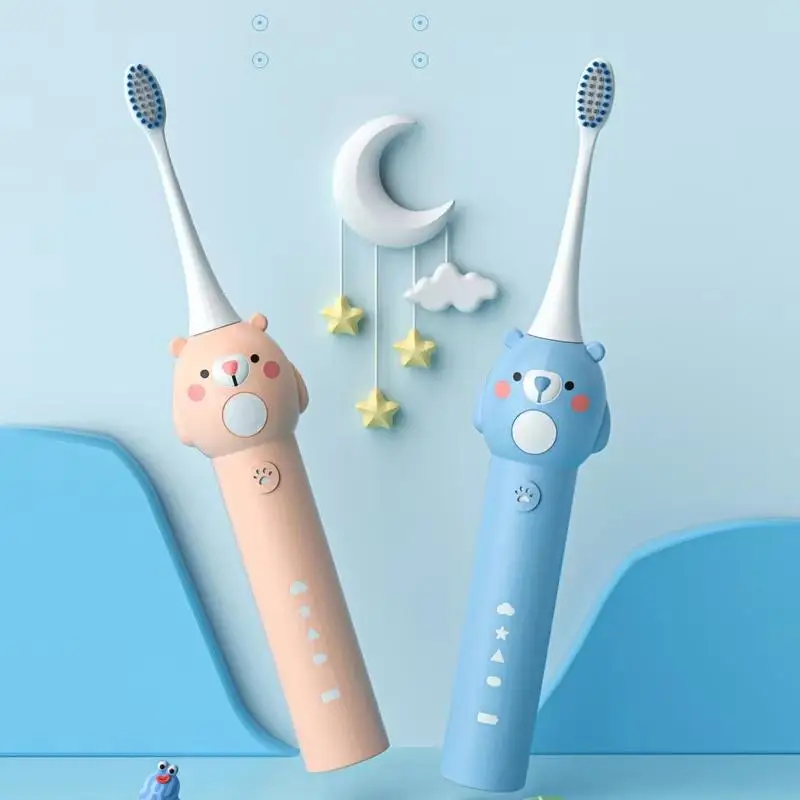 Лидер продаж водонепроницаемая звуковая зубная щетка детская умная для детей