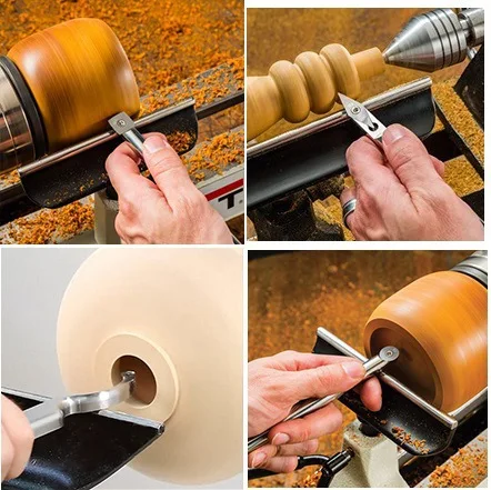 Carbide Insert Cutter With Aluminum Handle Woodturning carving Chisel Blade For Woodworking Lathe Machine Wood Turning Tool