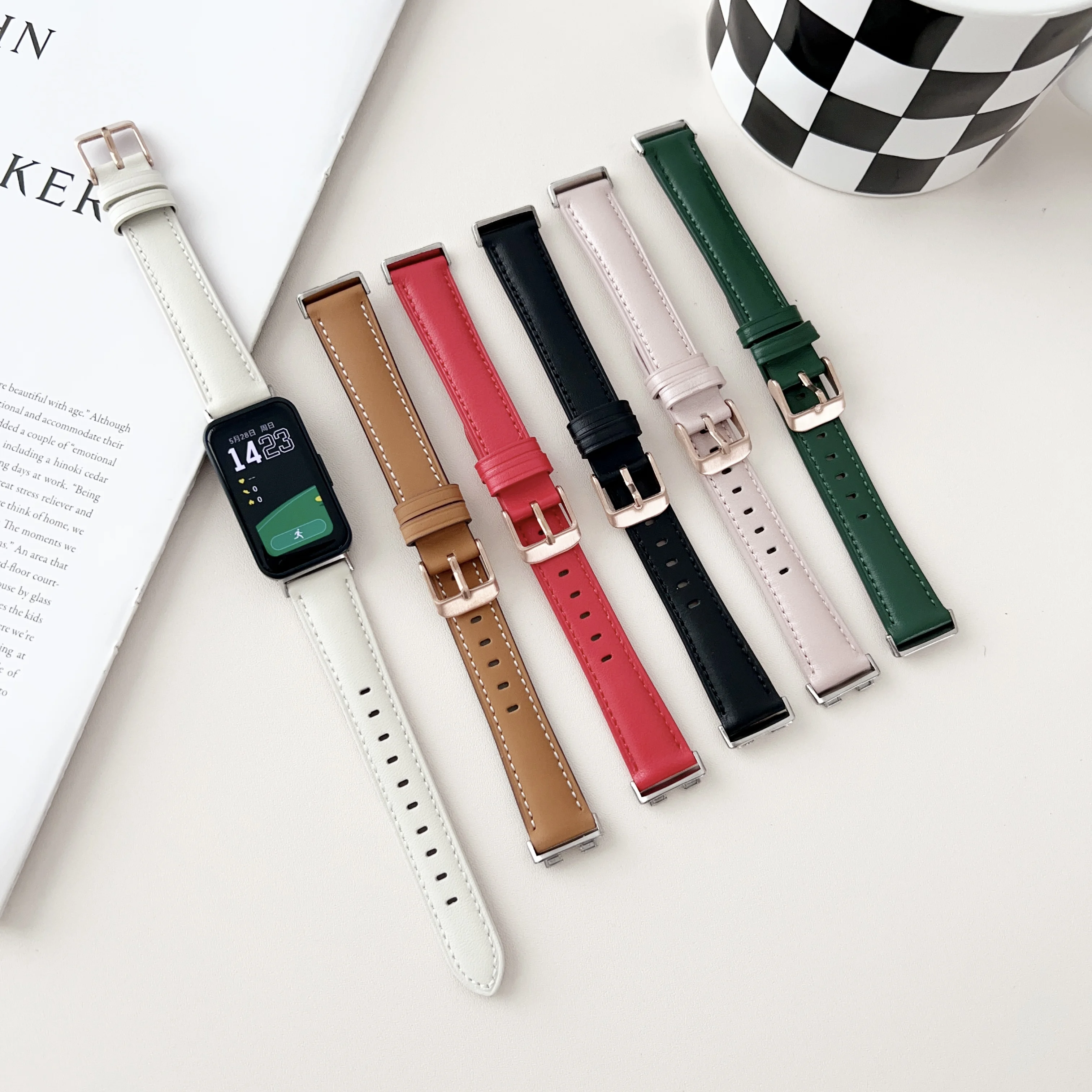 Genuine leather watch band strap for huawei watch 8 car cow leather straps for huawei 8 bracelet watch