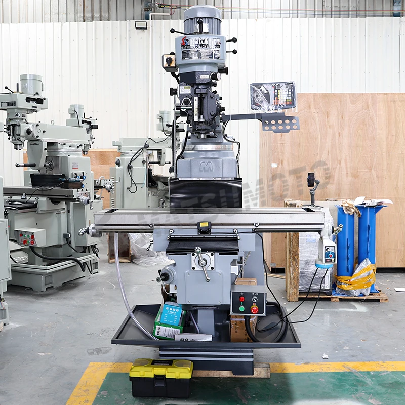 High Quality Digital Display 3 axis Conventional Swivel head Vertical-Horizontal Turret Milling Machine