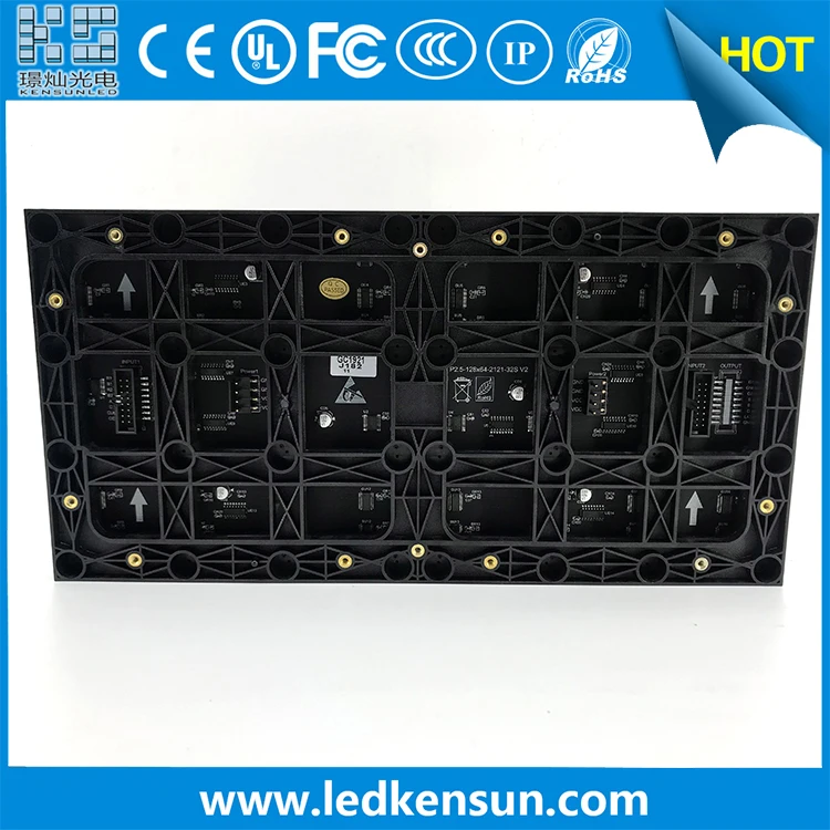 High brightness 5000nit 128*64 pixels indoor full color rear service window advertising 320*160mm P2.5 led display module