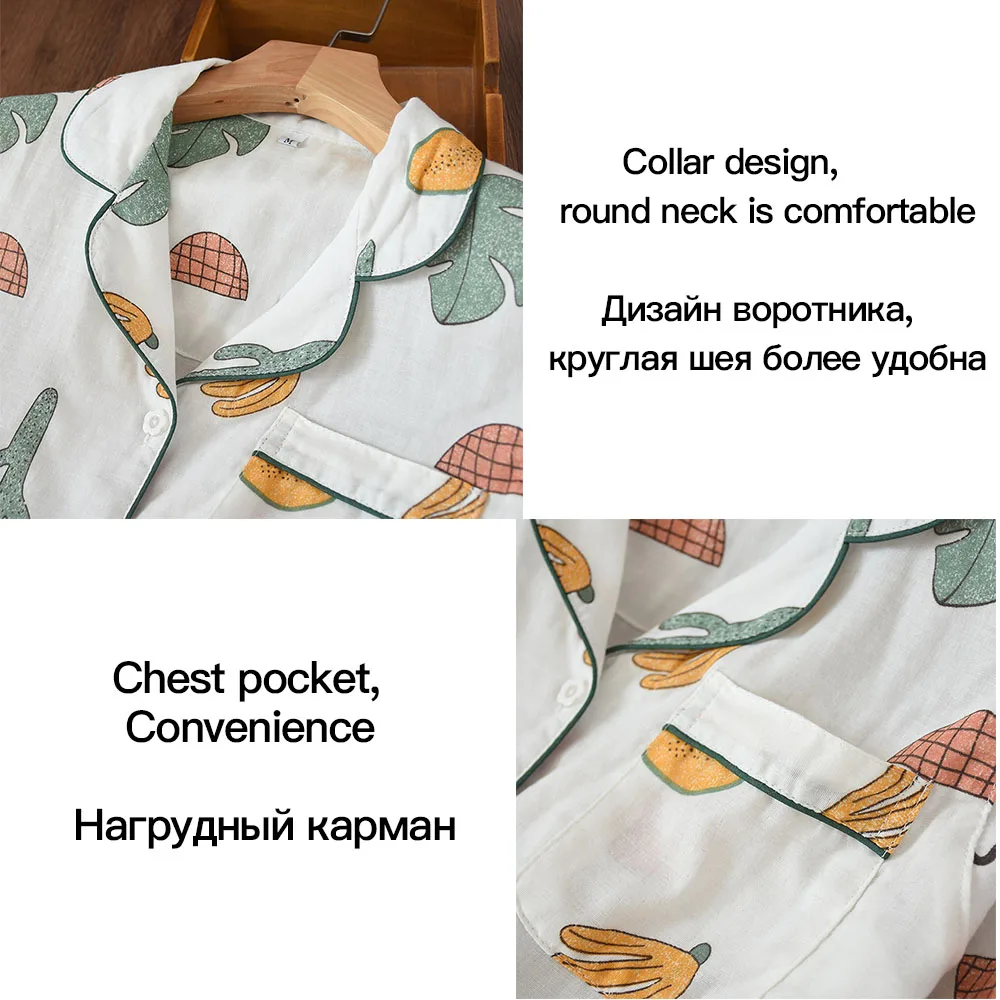  Женская пижама хлопковая одежда для сна новый пижамный комплект женская с длинным рукавом пряжа милая Пижама