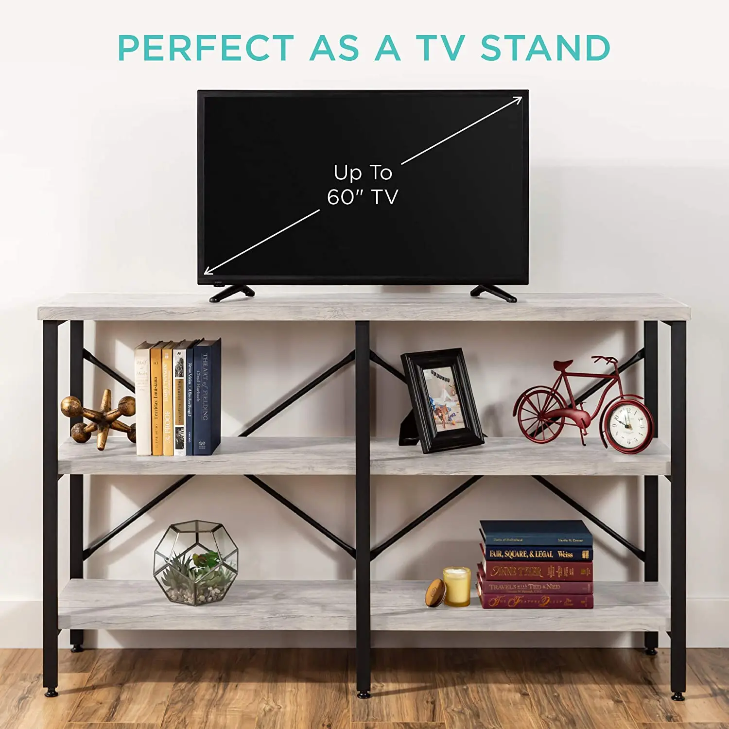 
Rustic Brown 3-Tier Foyer Table Console Sofa Side Table Entry Way Table Shelves Storage Rack Shelf for Home Living Room 