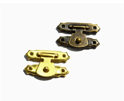 golden metal swing bag clasp drawbolt closure latch small nini box latch lock