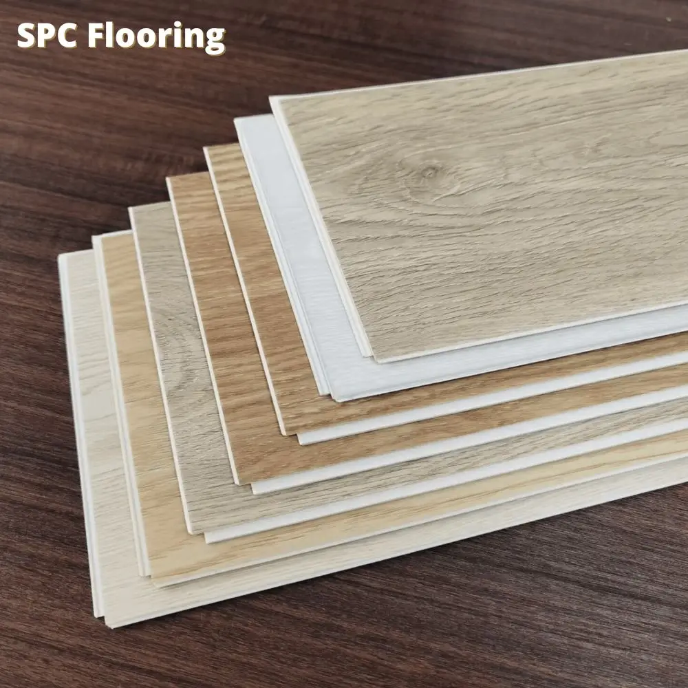 100% Waterproof rigid core pvc vinyl plank unilin click 3mm 4.0mm 5.5mm 6.5mm 7mm 7.5mm spc flooring