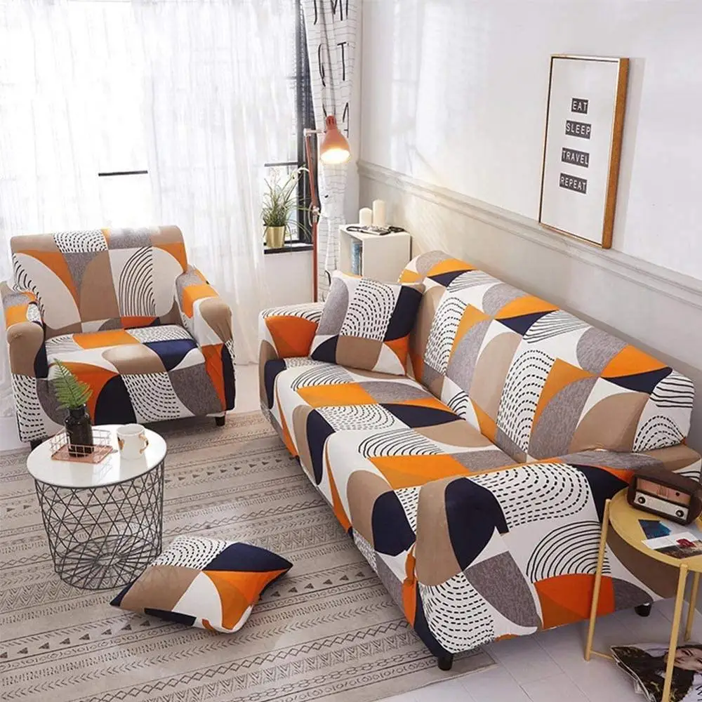 Printed Universal Stretch Sofa Cover Slipcover Couch Cover Leather Furniture Protector from Pet