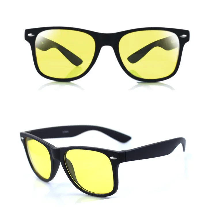 SG315 Unisex Square Yellow Lenses Night Vision Eye Glasses Driving Glasses Men Women Windproof Night Vision Glasses