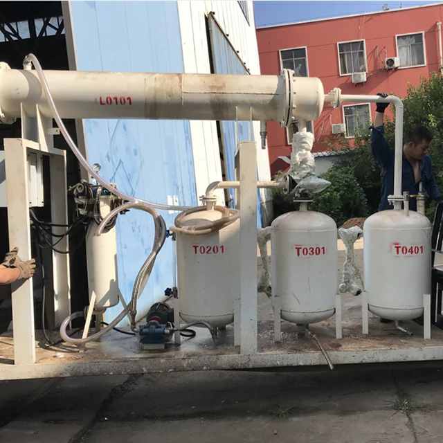 1-3Tons mini capacity used tyre pyrolysis oil machine to recycle diesel directly