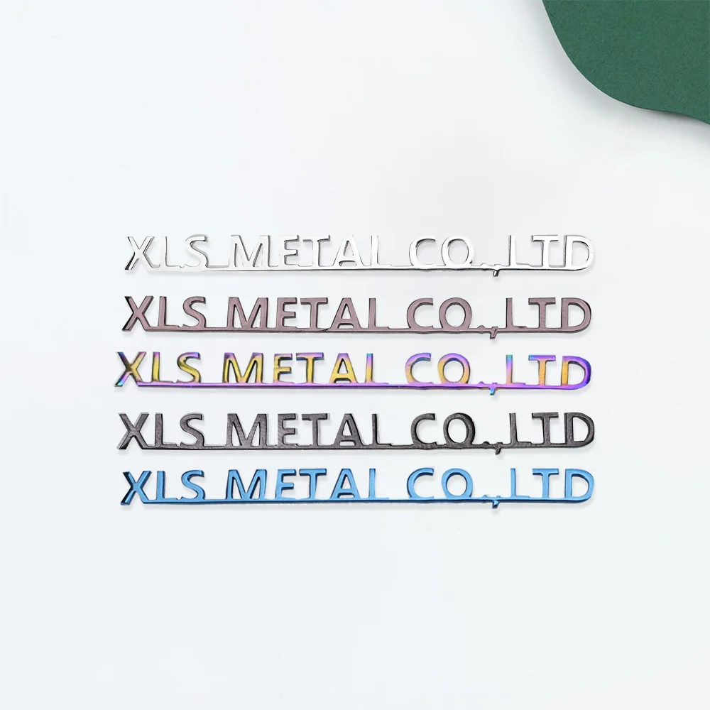 Custom Alloy Plating Clothing Logo Plate Debossed Name Metal Garments Labels Tags for Clothing Accessories