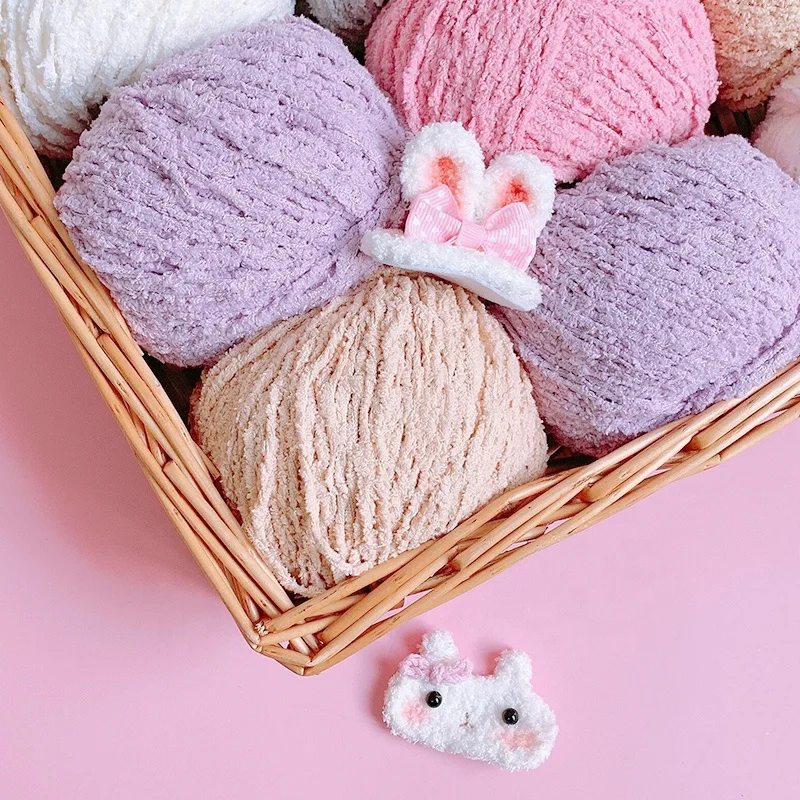 Yarncrafts dyed Crochet polyester hand knitting yarn 3 ply yarn for baby