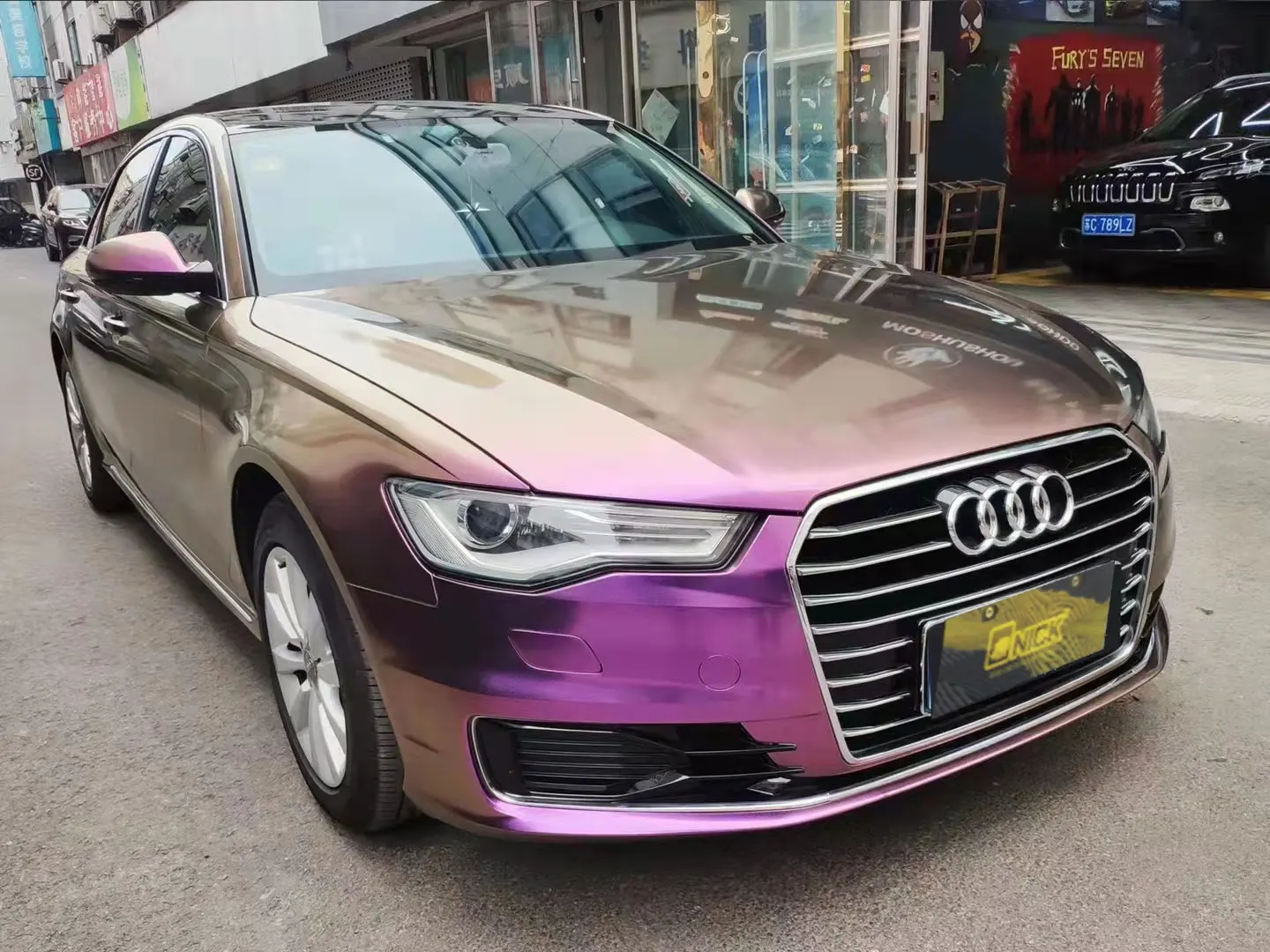 Виниловые покрытия для автомобиля цвета единорога Хамелеон бриллиант красная медь глянцевая