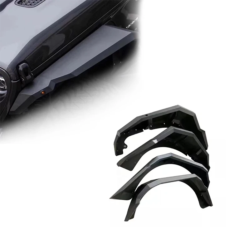 Black Wheel eyebrows Fender Flare Front Rear Kits for Jeep Wrangler JK 2007-2017