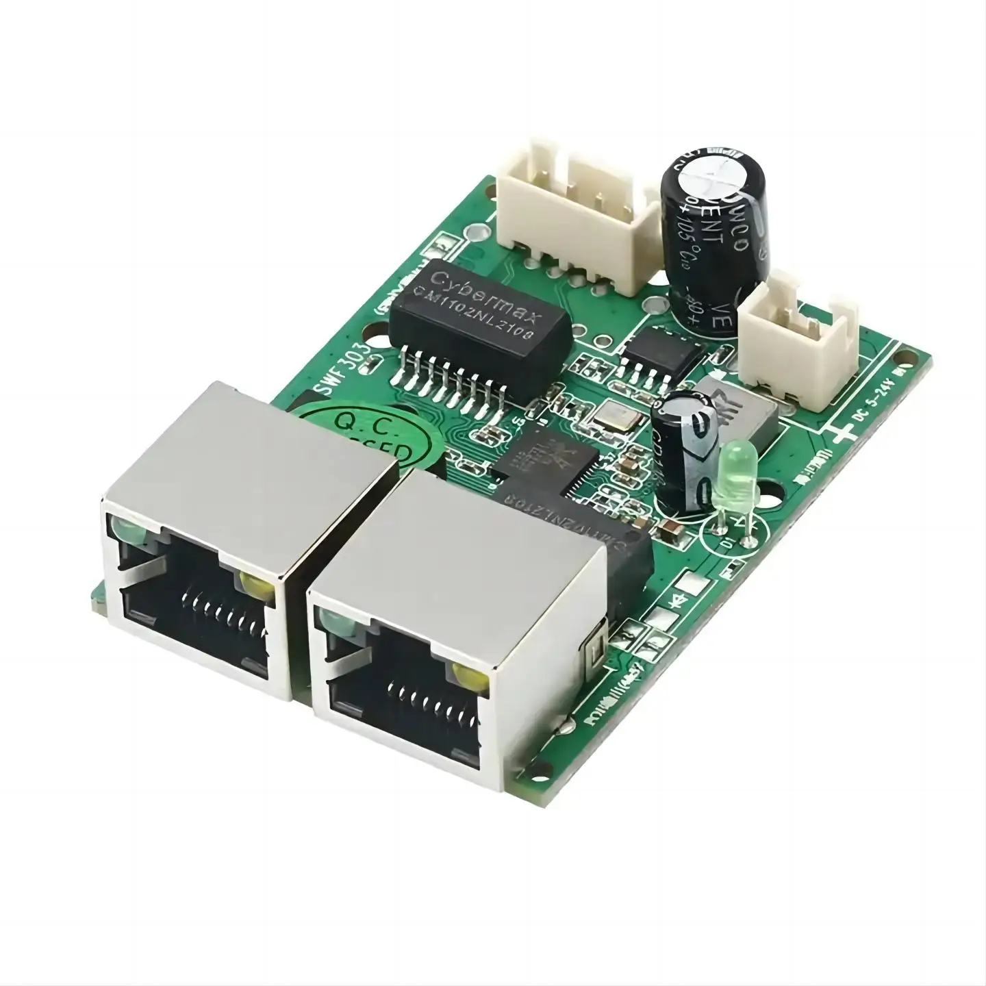 3 Port 100Mbps Ethernet Switch PCB Reverso POE Switch Board Network Switch Ethernet Module For Home Office