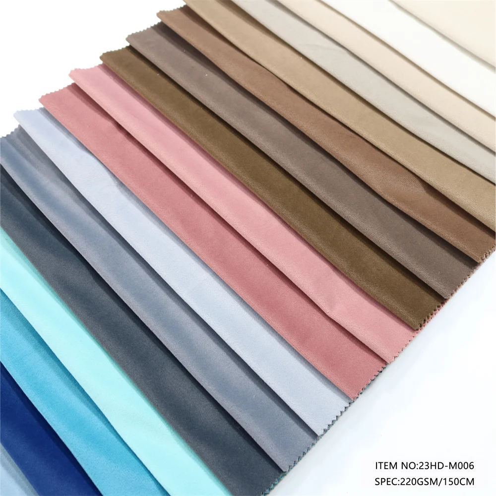 Home textile mosha velvet upholstery fabric free sample solid&plain water resistance velvet curtain fabrics for home decorative