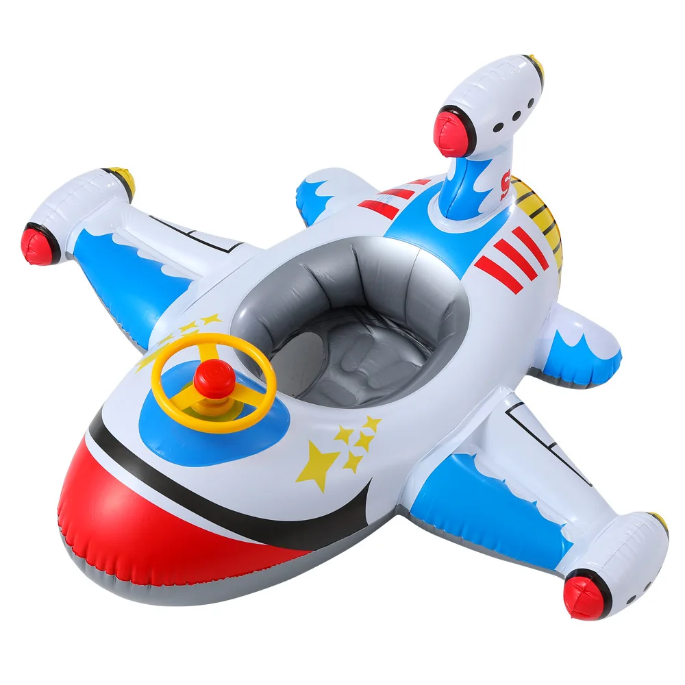 NEW Summer Thicken  Airplane Swimming Ring for Children Age 1-6 Years kids swimming float ring baby swimming ring seat