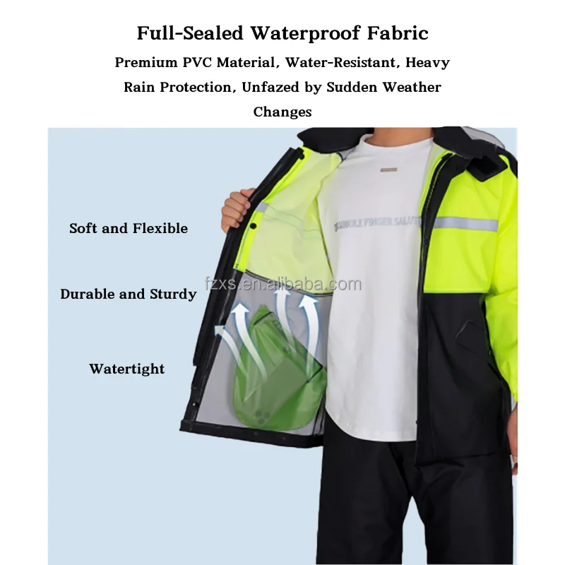 Fisherman Raincoat Waterproof rain overalls PVC rain coat Winter Jacket rain coats for adults custom raincoat