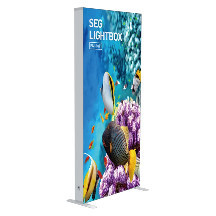 
120mm Free Standing Aluminum Backlit SEG Frame Tension Fabric LED Lightbox For Exhibition 