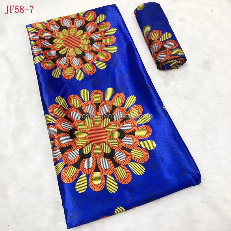 JF58  The latest plant flower silk cloth silky comfortable dress dress fabric satin