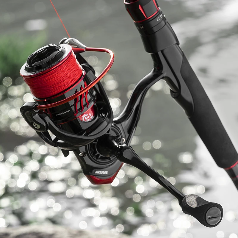 Customization LINNHUE Spinning Reel JM1000-6000 Spare 6BB Metal Spool Spinning Reel Fishing Suit Fresh Water Fishing Reel