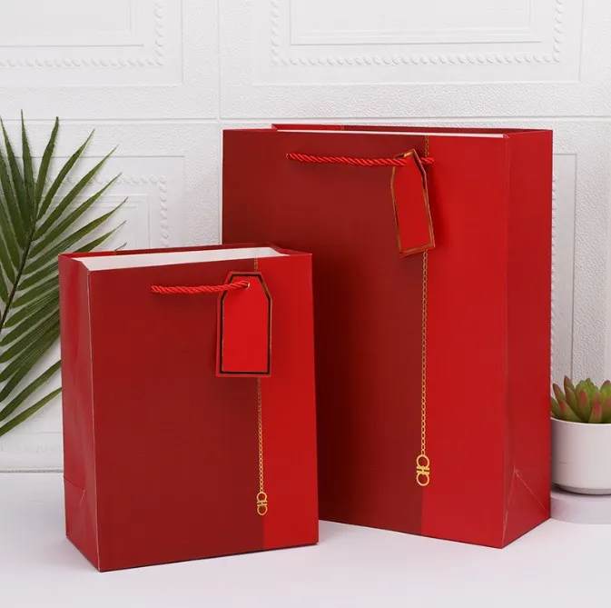 2023 Custom Luxury Ribbon Handle White Cardboard Shopping Packaging Bag Customized Printed Paper Gift Bags With Your Own Logo