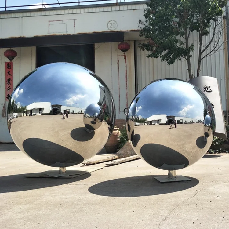 China supply large mirror polished Stainless Steel water fountain sphere for garden