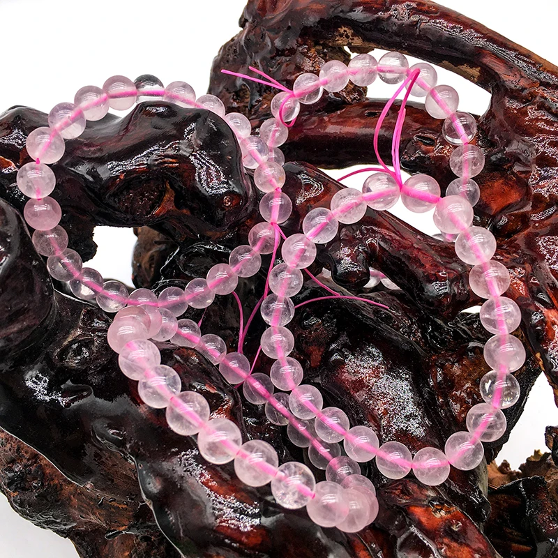 wholesale 8mm 10mm Rose Quartz Bracelet Natural Gemstone Jewelry Rose Quartz Stretch Bracelet Crystal Bracelet for gift