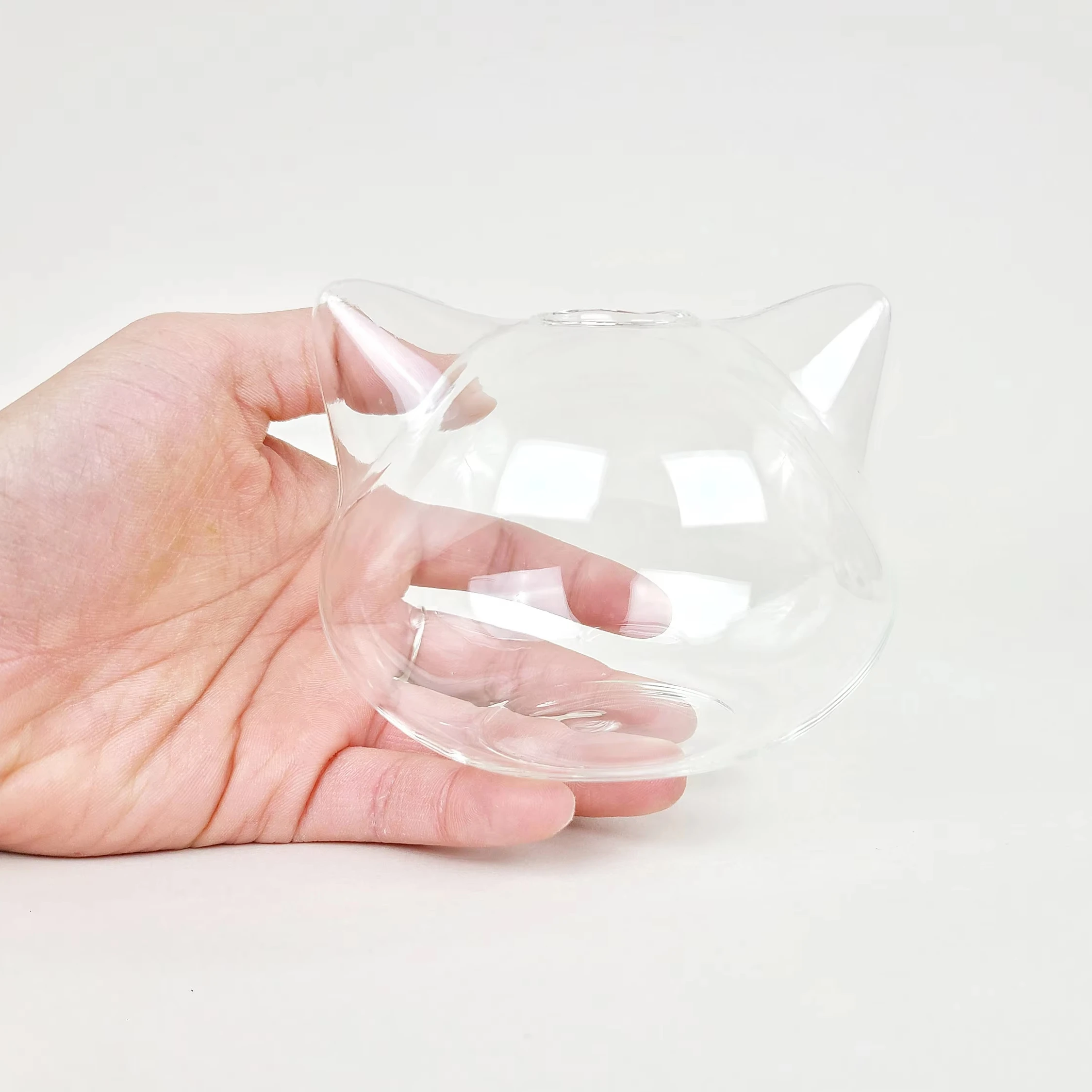 Supplier for Cat shape Moss Ball glass Terrarium kit Landscaping Stone Christmas Terrarium Jar Graduation Day Craft Kids Gift