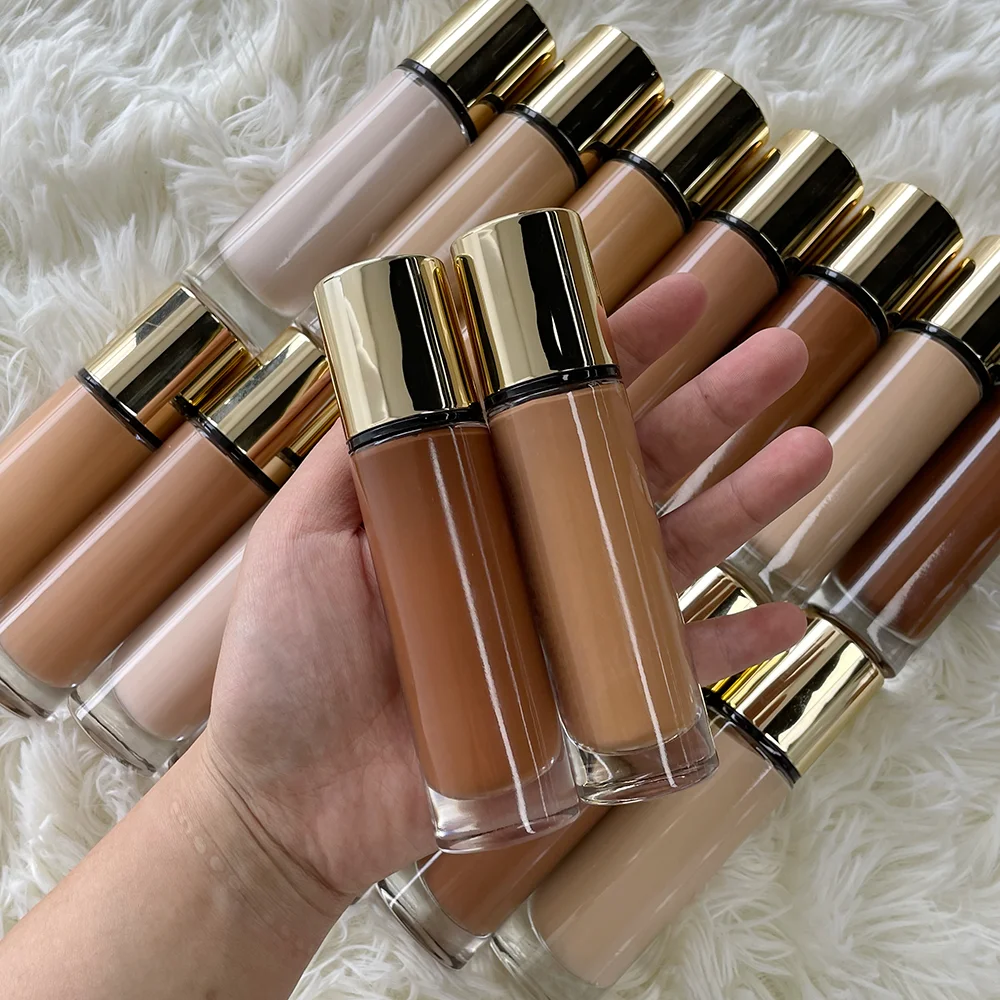 Бесплатный образец 17 видов цветов безмасляный make up заказной тональный крем метка частного назначения веганских материалов