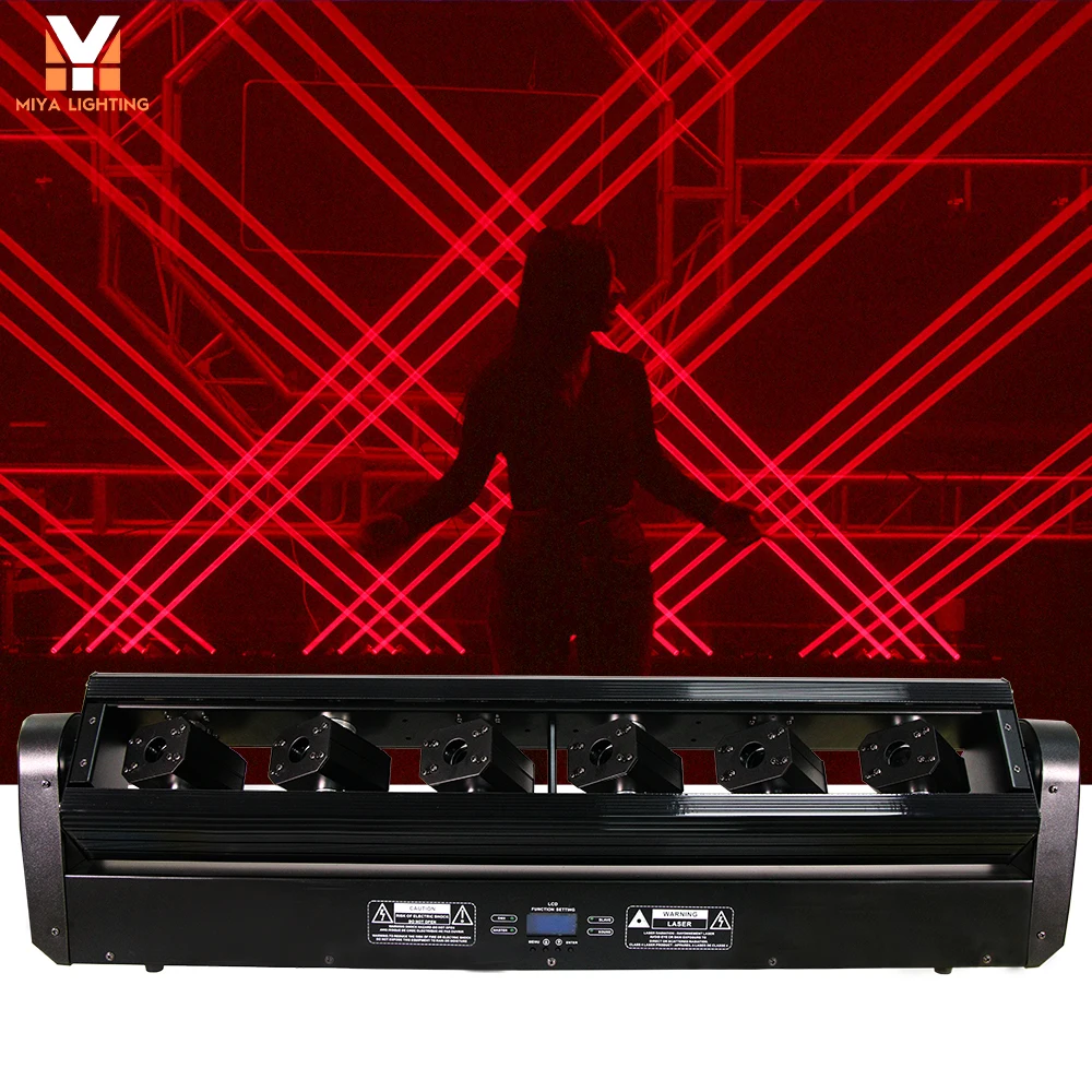 Low price  6x500mw red animation 6 heads beam laser light show system for DJ Lazer night club Party events