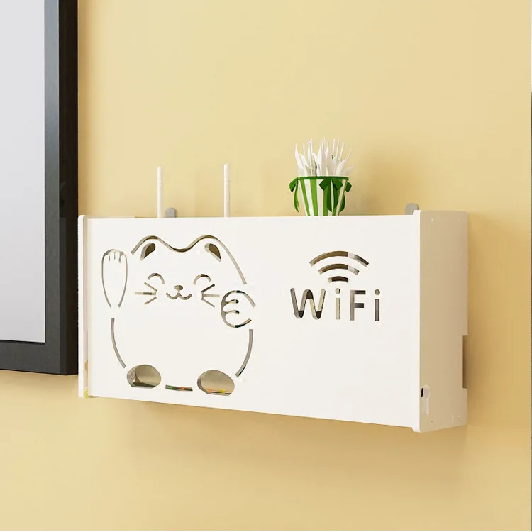 Высокое качество минималистичный стиль Wifi ящик для хранения Домашний Органайзер настенный маршрутизатор стенд