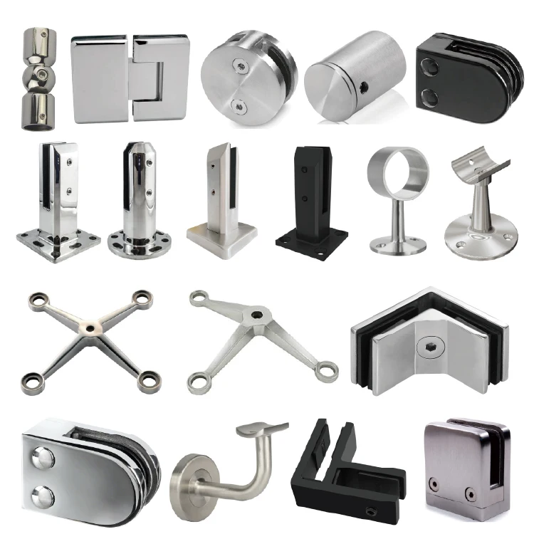 Glass Balustrade Staircase Tempered Railing Tilt Angle Adjustable Stainless Steel Glass Spigot For Staircase