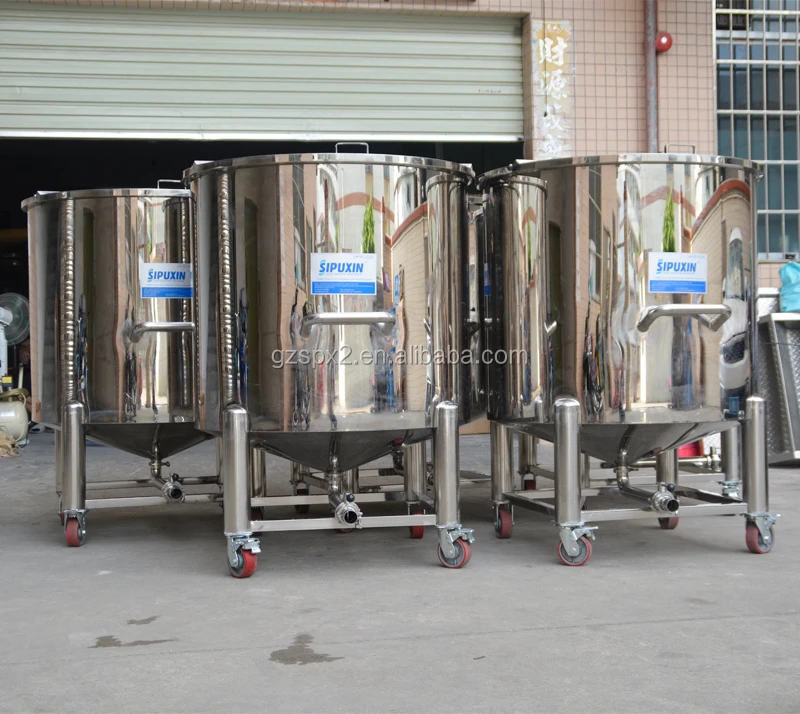 2000L beverage storage tank, jacket kettle with agitator, syrup process tank