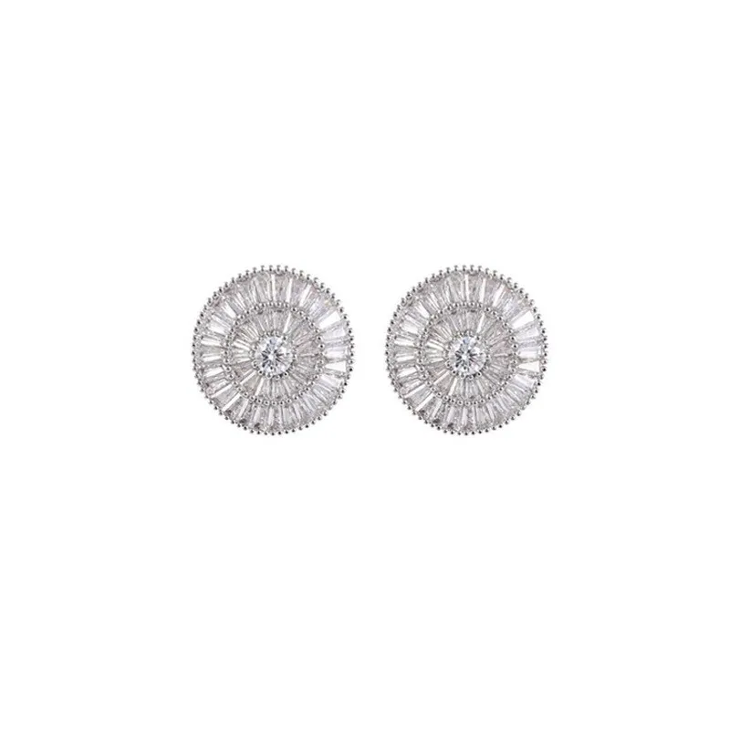 2023 New Style Japan And South Korea Zircon Ring Earrings Designed Diamond Stud Earring Women Wedding Jewelry