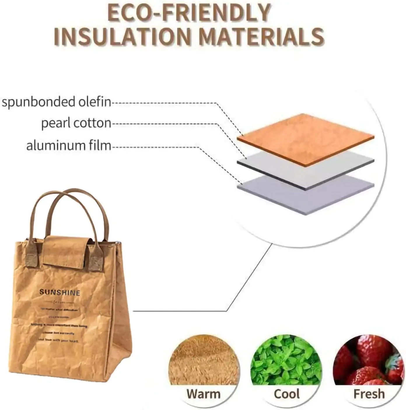 Custom Logo Printing Waterproof Coated Dupont Paper Shopping Tote Bags