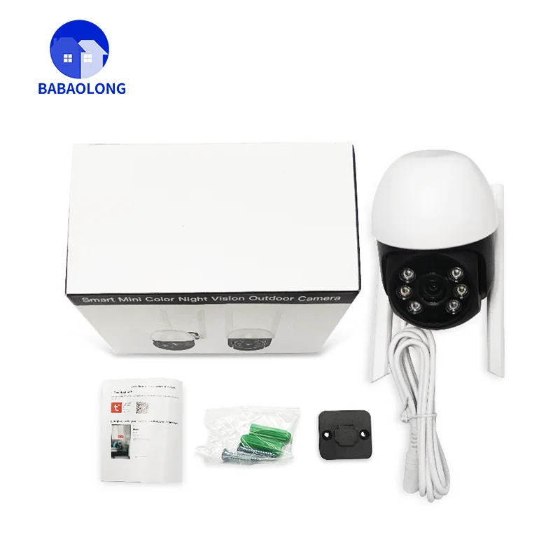 Motion detection tuya app  smart mini waterproof outdoor ip wifi security charger wireless operated battery powered camera