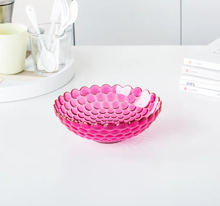 
Wholesale home hotel used round snack candy cookie plastic plates fruit plate for sale 