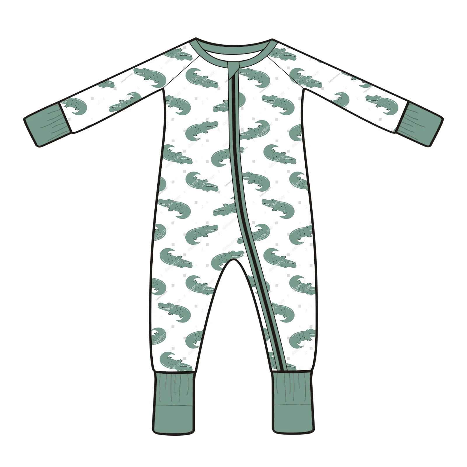 Comfortable Newborn Sleeper with Bamboo Viscose Two Way Zipper Long Sleeves and Folded Feet for Gentle and Cozy Fit