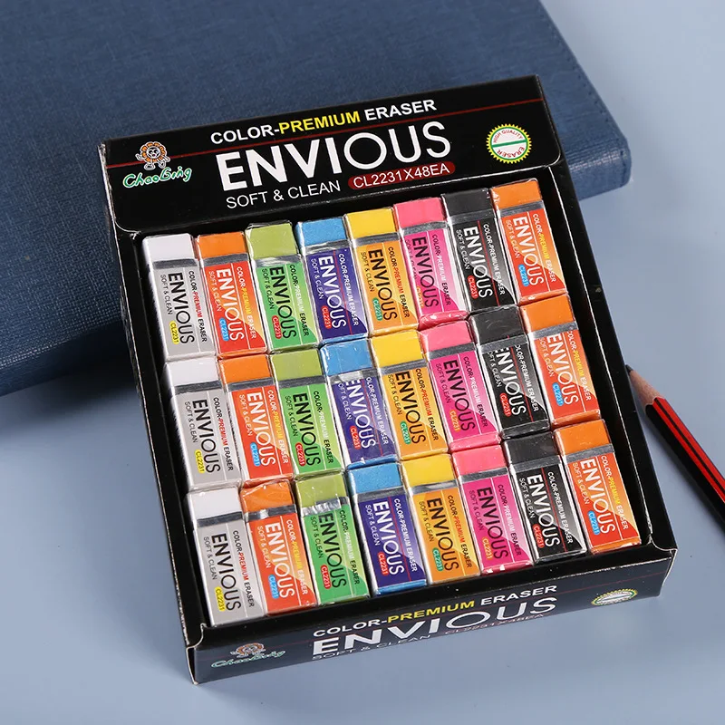 New Color Erasers for Foreign Trade Student Exam Pencil Erasers Student Learning Stationery Supplies for the Opening Season