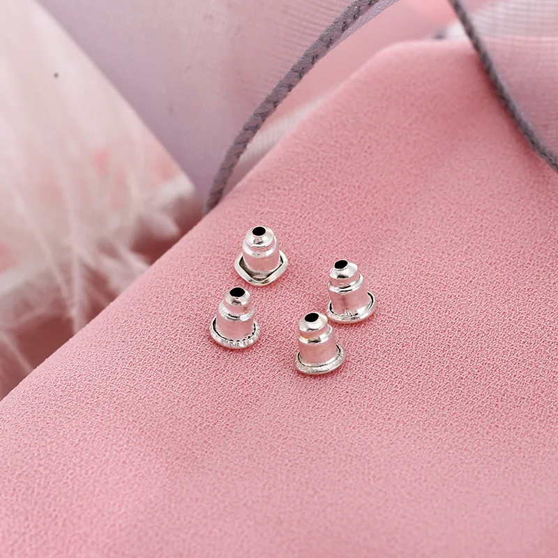 200pcs/lot Earring Studs Backs Rose gold Stopper Bullet Safe Metal  Earring Backs Stoppers Ear