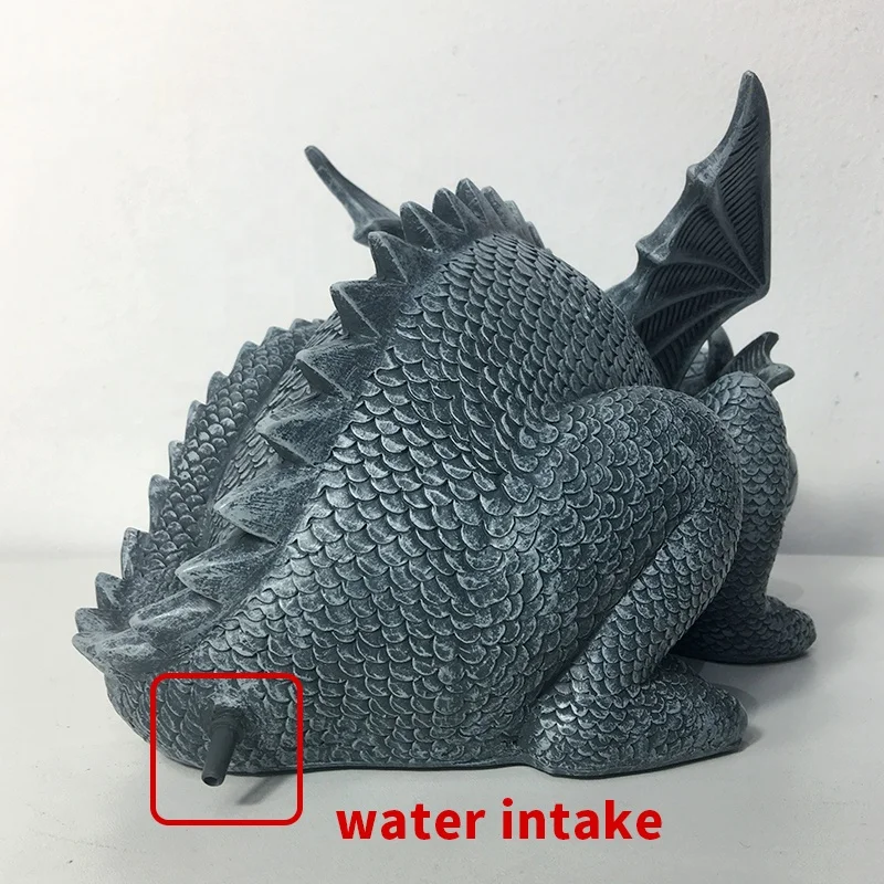 ODM resin animal statue dinosaur decoration resin dragon ornament sprinkler desk decoration folk crafts