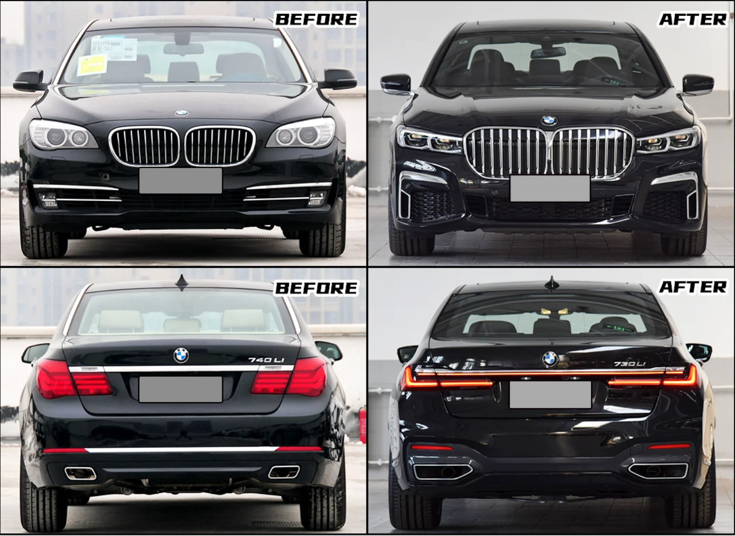 7 Series G11 G12 Upgrade into G12 M760 lci Style Bodykit with Front rear bumper hood side skirt Headlamp Tail lights
