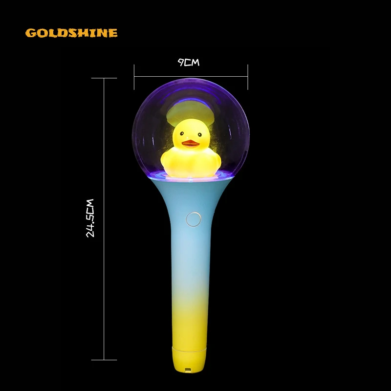 OEM Kpop Seventeen Fans Meeting Concert Custom Logo LED Light up Stick Hand Wand Glow in the Dark Candy for Usage