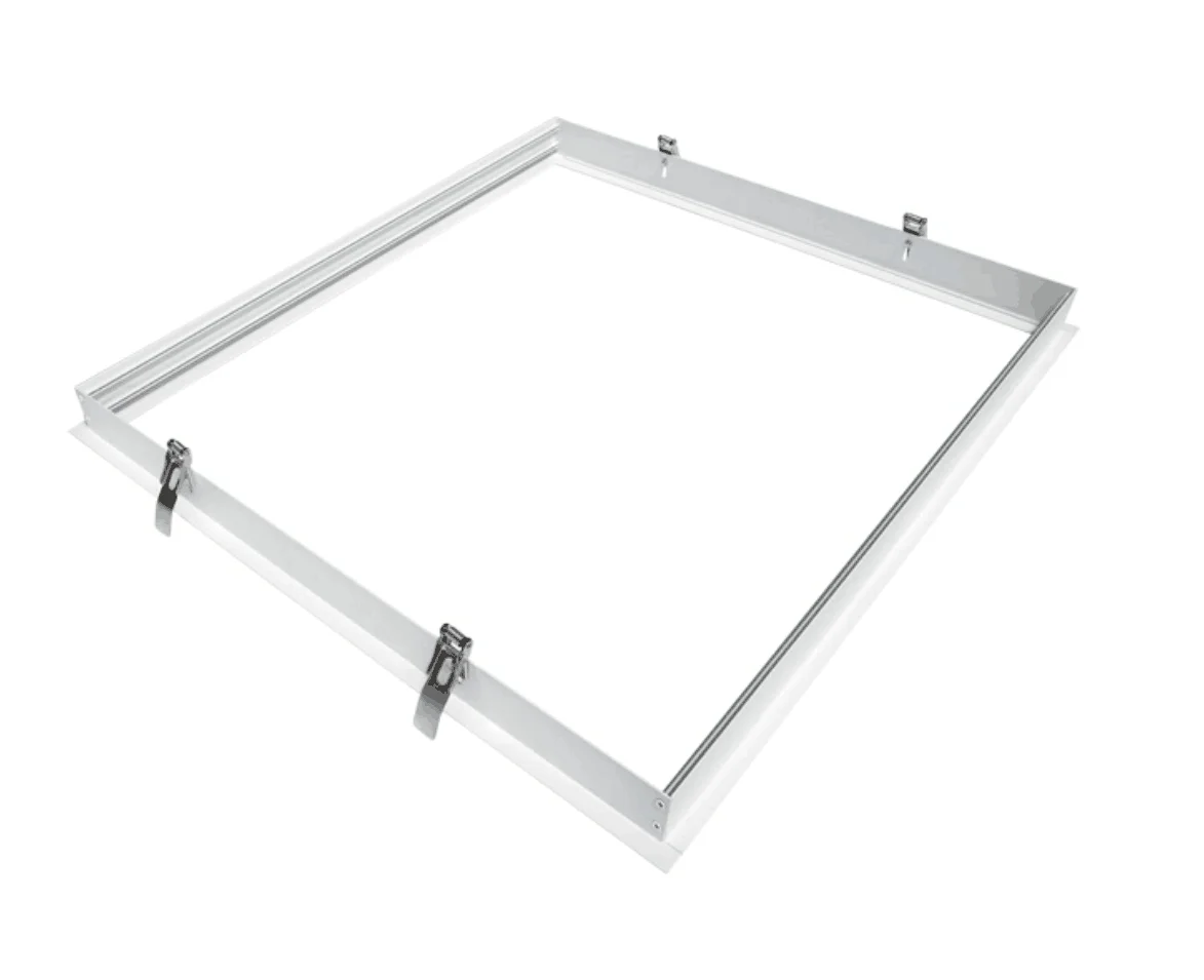 Customized LED Panel Ceiling Surface Mount Frame  595*595 300*1200 2*2FT 2*4FT Light Fixture Aluminum Frame Flush Mount Frame