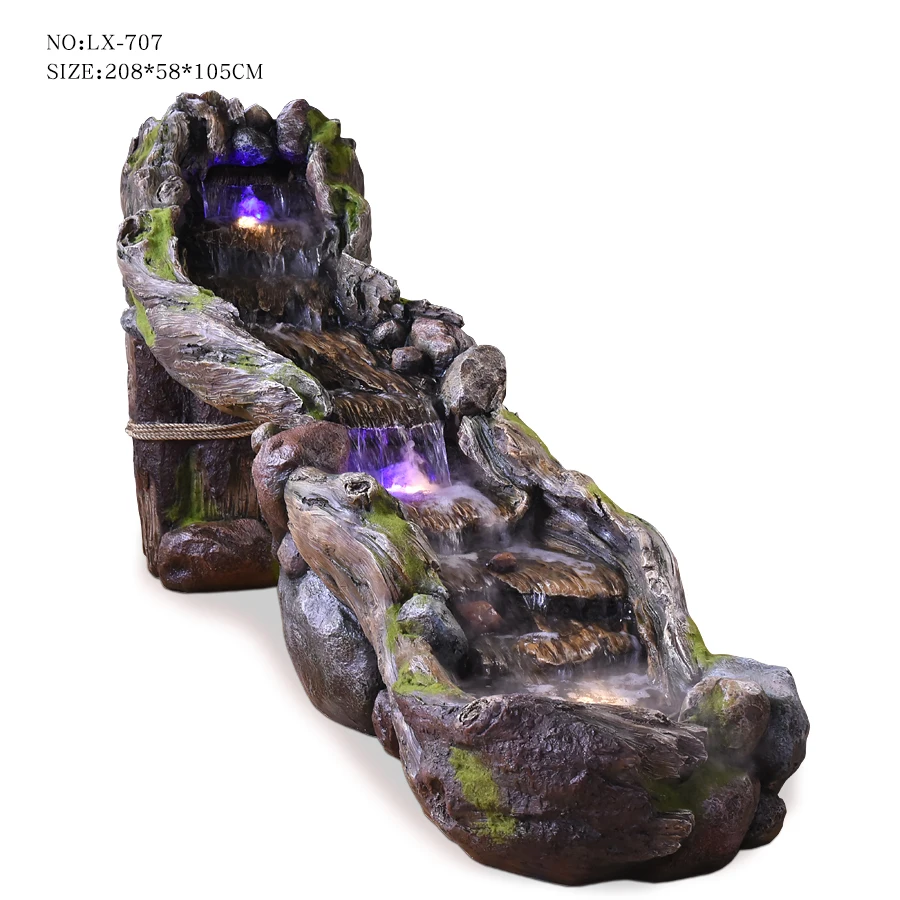 China factory wholesale Resin water fountain with water fountain pumps fiberglass fountain of water For Outdoor Garden Decor